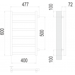 Полотенцесушитель Terminus «Аврора» П6 400х600