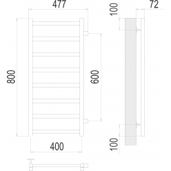 Полотенцесушитель Terminus «Аврора» П8 400х800 бп 600