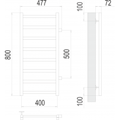 Полотенцесушитель Terminus «Аврора» П8 400х800 бп 500