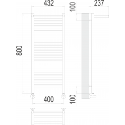 Полотенцесушитель Terminus «Аврора с/п» П16 400х800