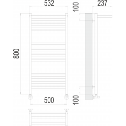 Полотенцесушитель Terminus «Аврора с/п» П16 500х800