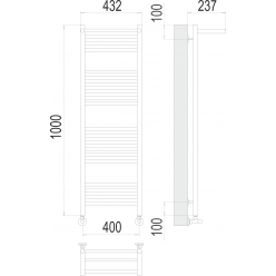 Полотенцесушитель Terminus «Аврора с/п» П20 400х1000