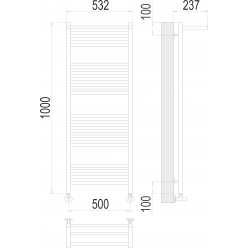 Полотенцесушитель Terminus «Аврора с/п» П20 500х1000