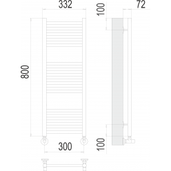 Полотенцесушитель Terminus «Аврора» П16 300х800