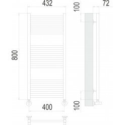 Полотенцесушитель Terminus «Аврора» П16 400х800