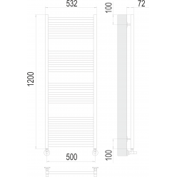 Полотенцесушитель Terminus «Аврора» П22 500х1200