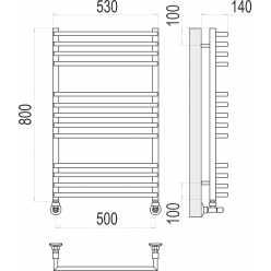 Полотенцесушитель Terminus «Берн» П13 500х800
