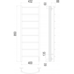 Полотенцесушитель Terminus Классик П8 400х850 электро