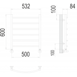 Полотенцесушитель Terminus «Классик» П6 500х600