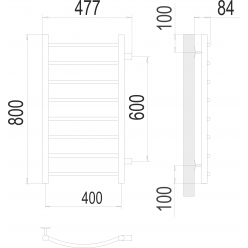 Полотенцесушитель Terminus «Классик» П8 400х800 бп 600