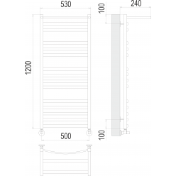Полотенцесушитель Terminus «Енисей с/п» П15 500х1200
