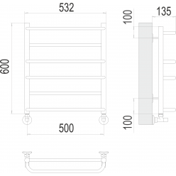 Полотенцесушитель Terminus «Евромикс» П6 500х600