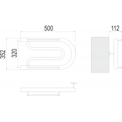 Полотенцесушитель Terminus «Фокстрот» 320х500