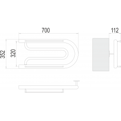Полотенцесушитель Terminus «Фокстрот» 320х700