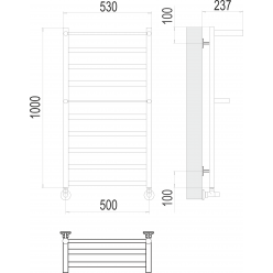 Полотенцесушитель Terminus «Хендрикс» П10 500х1000