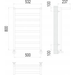 Полотенцесушитель Terminus «Хендрикс» П8 500х800