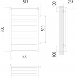 Полотенцесушитель Terminus «Хендрикс» П8 500х800 бп500