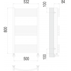 Полотенцесушитель Terminus «Классик» П16 500х800