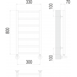 Полотенцесушитель Terminus «Контур» П7 300х800