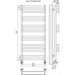 Полотенцесушитель “Terminus” Линц П15 500х1200