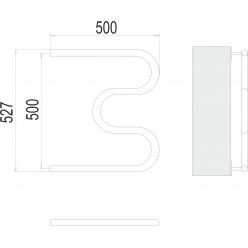 Полотенцесушитель Terminus М-образный 26,9 500х500