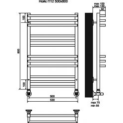 Полотенцесушитель “Terminus” Нойс П12 500х800