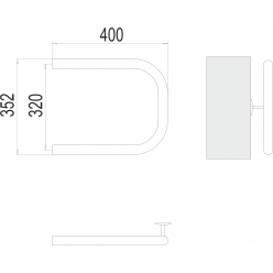 Полотенцесушитель Terminus П-образный 320х400