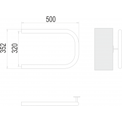 Полотенцесушитель Terminus П-образный 320х500