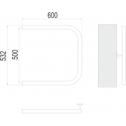 Полотенцесушитель Terminus П-образный 500х600