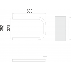 Полотенцесушитель водяной Terminus П-образный 500x352 бесшовный