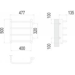 Полотенцесушитель Terminus «Стандарт» П4 400х500 бп320