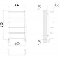 Полотенцесушитель Terminus «Стандарт» П6 400х600