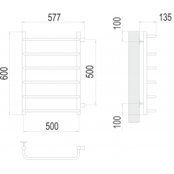 Полотенцесушитель Terminus «Стандарт» П6 500х600 бп500