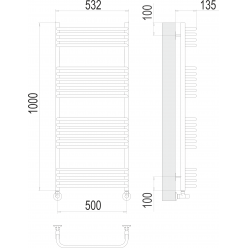 Полотенцесушитель Terminus «Стандарт» П20 500х1000