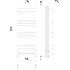 Полотенцесушитель Terminus «Стандарт» П22 500х1200