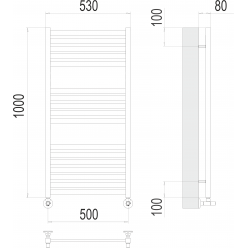 Полотенцесушитель Terminus «Тоскана» П17 500х1000