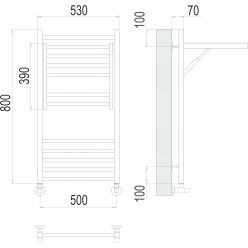 Полотенцесушитель Terminus «Валенсия» П12 500х800