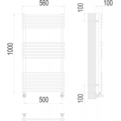 Полотенцесушитель Terminus «Ватра» П18 500х1000