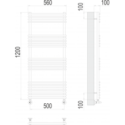 Полотенцесушитель Terminus «Ватра» П21 500х1200
