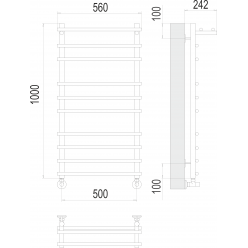 Полотенцесушитель Terminus «Ватра с/п» П8 500х1000