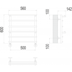 Полотенцесушитель Terminus «Вента» П6 500х600