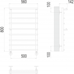 Полотенцесушитель Terminus «Вента» П8 500х800