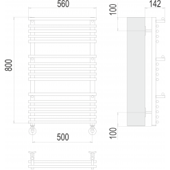 Полотенцесушитель Terminus «Вента люкс» П16 500х800