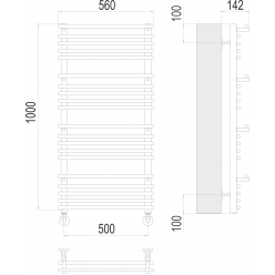 Полотенцесушитель Terminus «Вента люкс» П20 500х1000