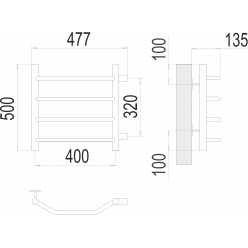 Полотенцесушитель Terminus «Виктория» П4 400х500 бп320