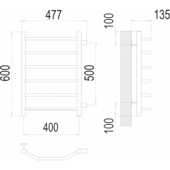 Полотенцесушитель Terminus «Виктория» П6 400х600 бп500