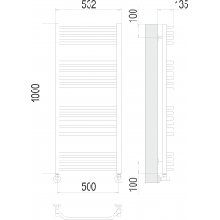 Полотенцесушитель водяной Terminus «Виктория» П20 500х1000