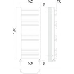 Полотенцесушитель Terminus «Виктория» П22 500х1200