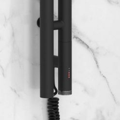 Полотенцесушитель электрический Сунержа Нюанс 3.0 1200, 15-5843-1253, высота 120 см, ширина 10 см, диммер справа, цвет темный титан муар