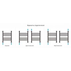 Полотенцесушитель водяной Сунержа Богема+ 50 x 40 см, 00-0221-5040, выгнутые перемычки, хром
